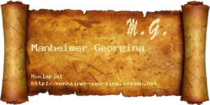Manheimer Georgina névjegykártya